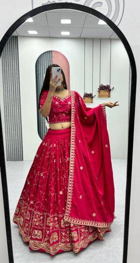 Tapi 318 crepe red Lehenga choli wholesale price in Surat